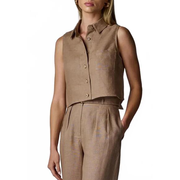 HEVRON Tops - NEW HEVRON katja top in taupe